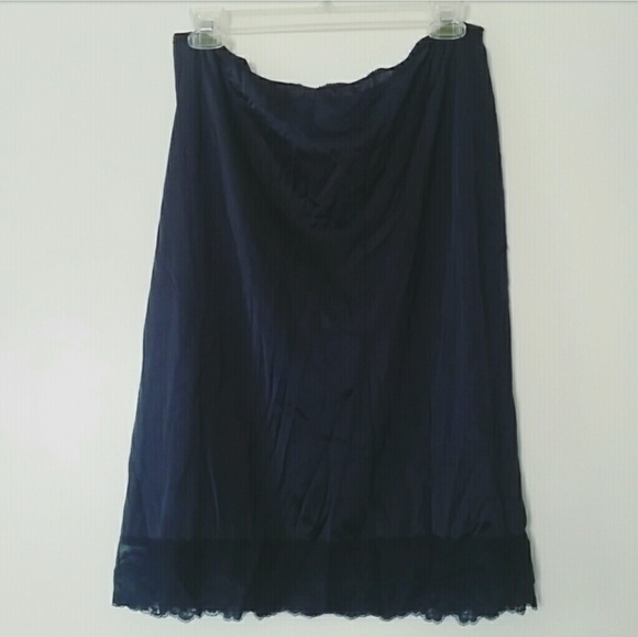 Other - Navy Satin Slip L/XL